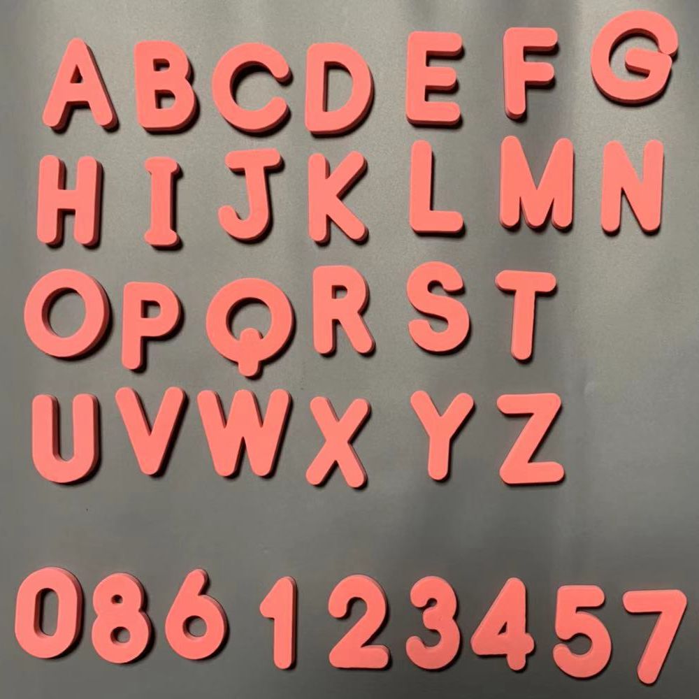 Magnetische Alfabet Nummers Decoratieve Ins Roze Foam Koelkast Stickers Kinderkamer Muur Decor Diy Engels Brief: Default Title