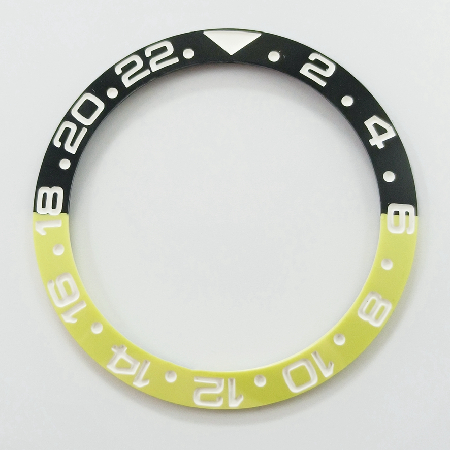38mm GMT sub Keramik Lünette Schräge Taucheruhr Einsatz Uhr Ersetzen Zifferblatt Uhr Lünette Einsätze Ring