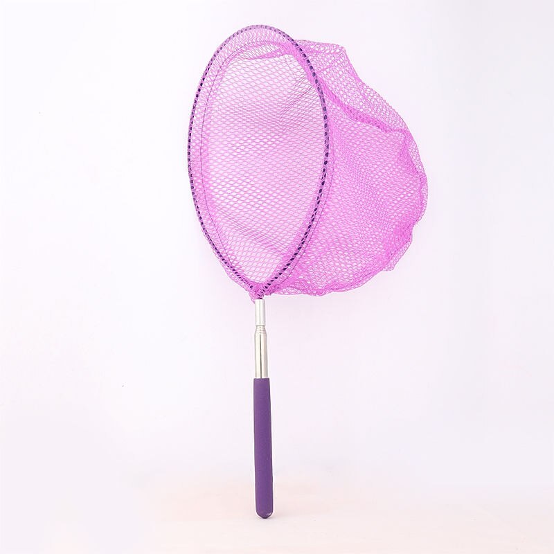 freundlicher Edelstahl Teleskop Fischnetz draussen Wasser Spielzeug Erfassen Schmetterling Insekt Netz freundlicher Erweiterbar Fischnetz: Violett