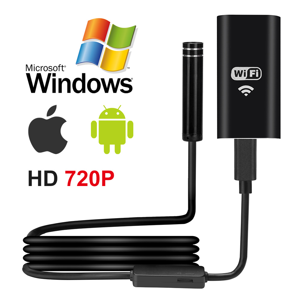 1-10M Wifi Endoscope HD 720P 1.3MP 8mm Wifi Endoscope Iphone Android 720P Camera Endoscopic Android iOS Boroscope Camera