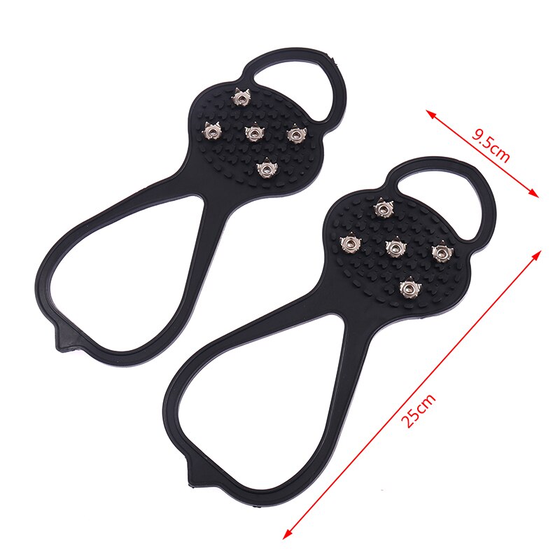 1 paire Marcher Taquet Pince À Glace Anti-dérapant Glace Neige Chaussure De Marche Spike Poignée Camping Escalade Glace Crampon Glace