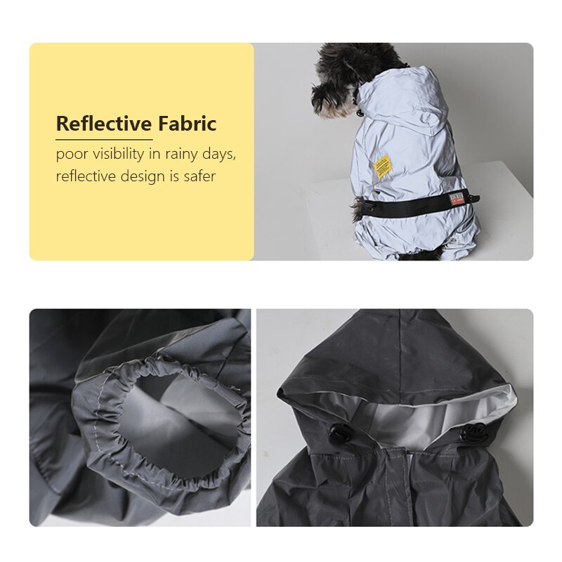 Pet Dogs Waterproof Raincoat Puppy Dog Hoodies Raining Coat Clothes French Bulldog Pug Chihuahua Windbreaker Jackets