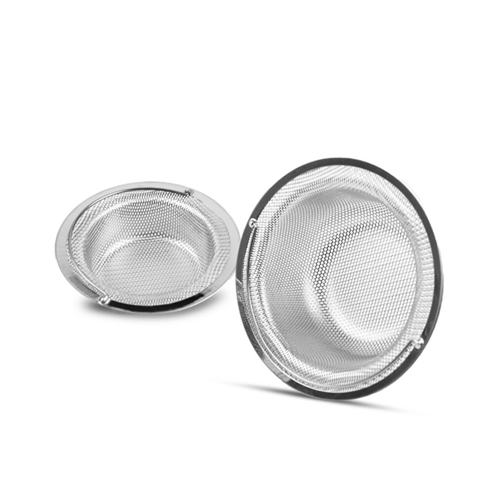2pcs Sink Strainer Wash Basin With Handle Fast Flow Food Catcher Stainless Steel Home Filter Kitchen Anti Blocking Large Basket