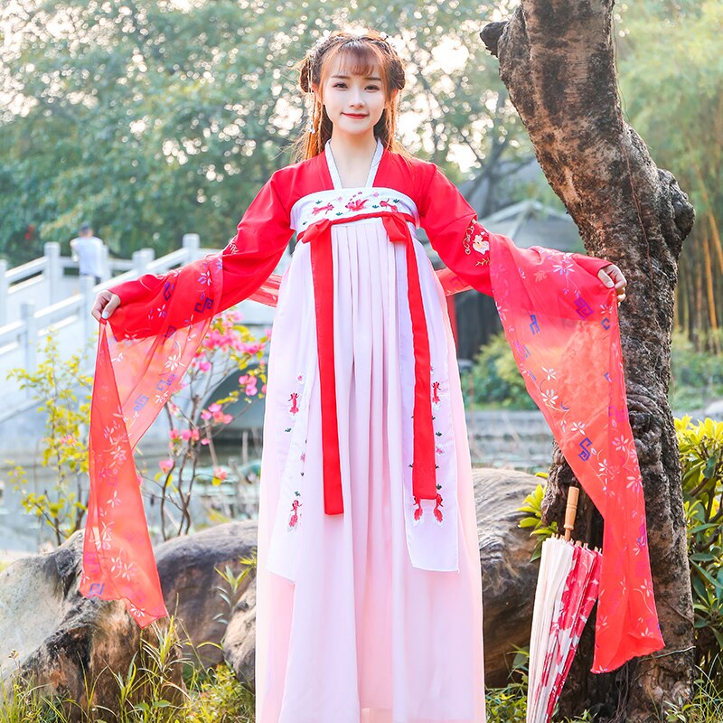 mujeres Hanfu traje chino tradicional antiguo traje señora Vintage Oriente Tang Dynesty Cosplay disfraz DWY1163