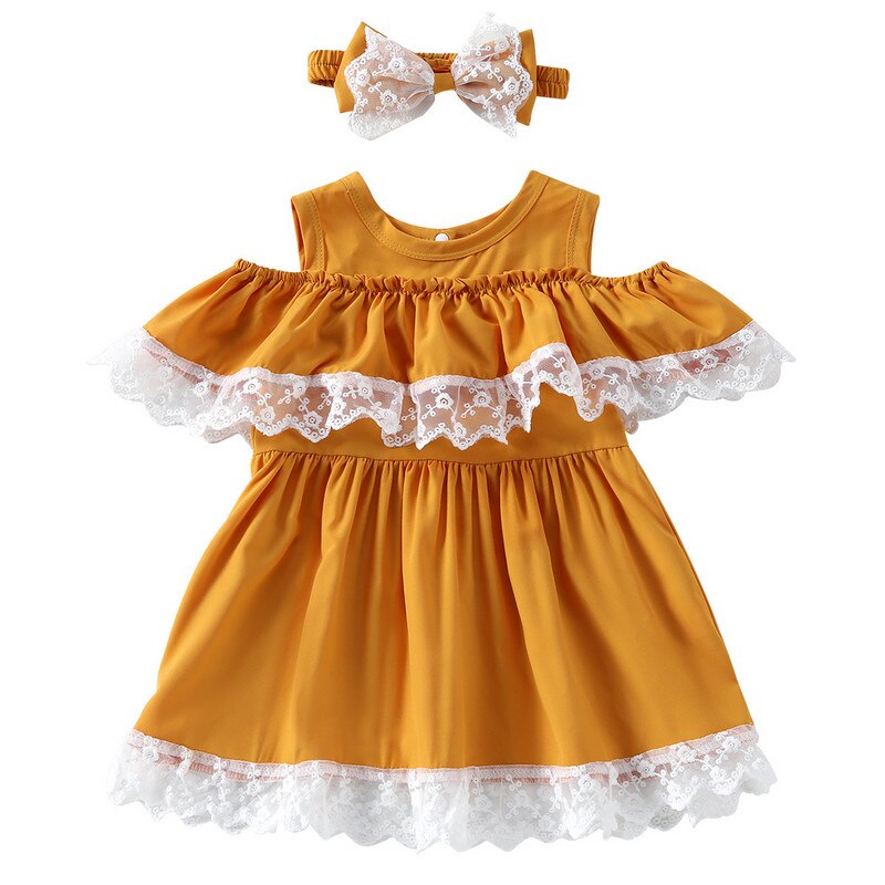 Tenues en dentelle florale pour bébés, robe à col ... – Grandado