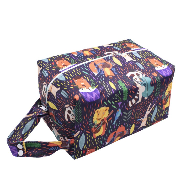 Wasserdicht Wiederverwendbare 3D nass Tasche Gedruckt Tasche Windel Tasche Große Kapazität Windel Tasche Kinderwagen Taschen PUL Windel Lagerung Tasche: 03