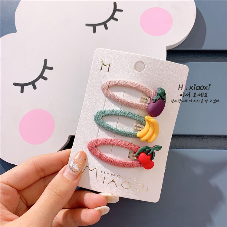 Summer Fruit Hair Clips For Girls Kids Candy Color Hairpin Headdress Clip Barette Ins Hair Accessories