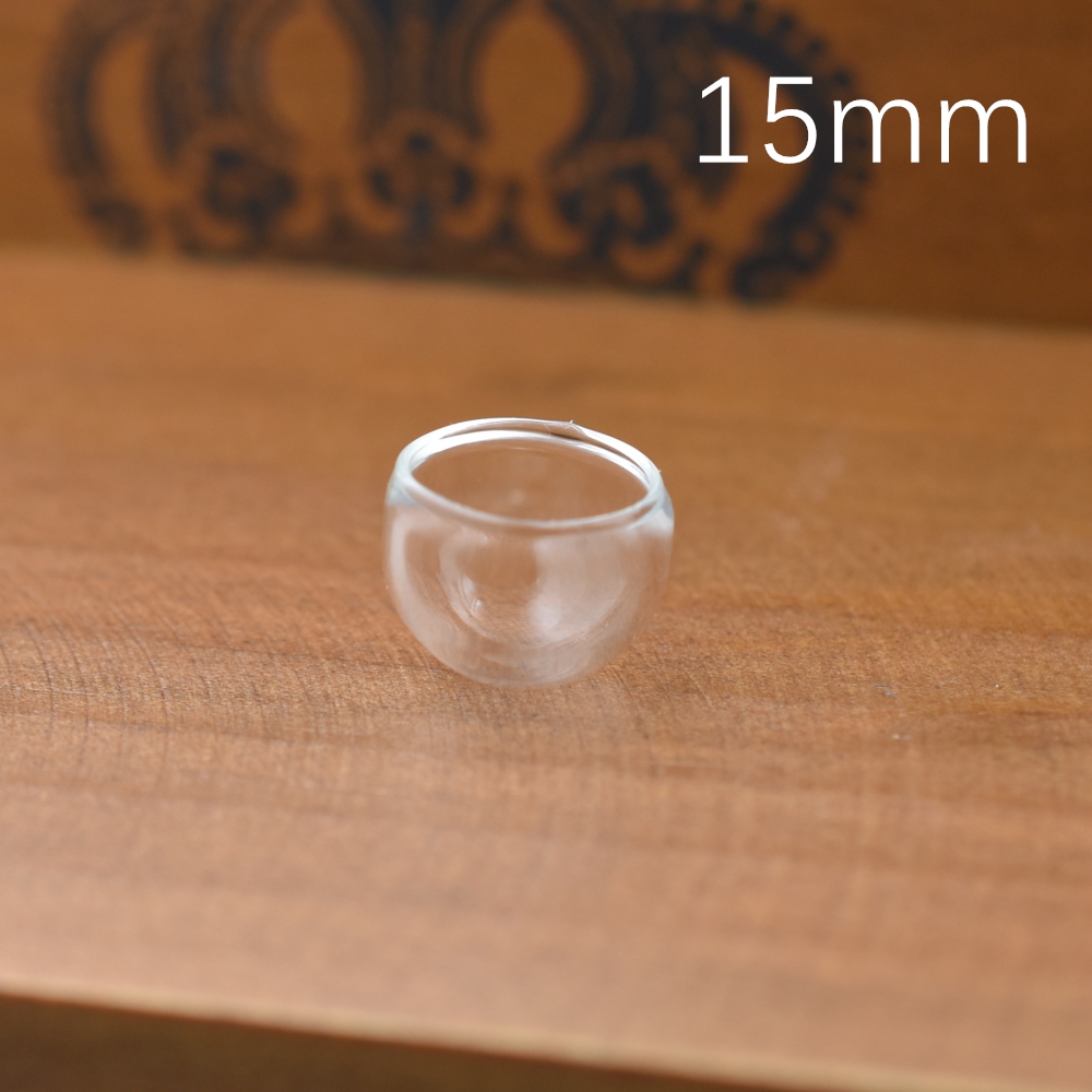 8 peças 15mm-30mm meia globo de vidro cúpula medalhão pingente garrafa de vidro pingente moda jóias acessórios diy materiais artesanais: Branco
