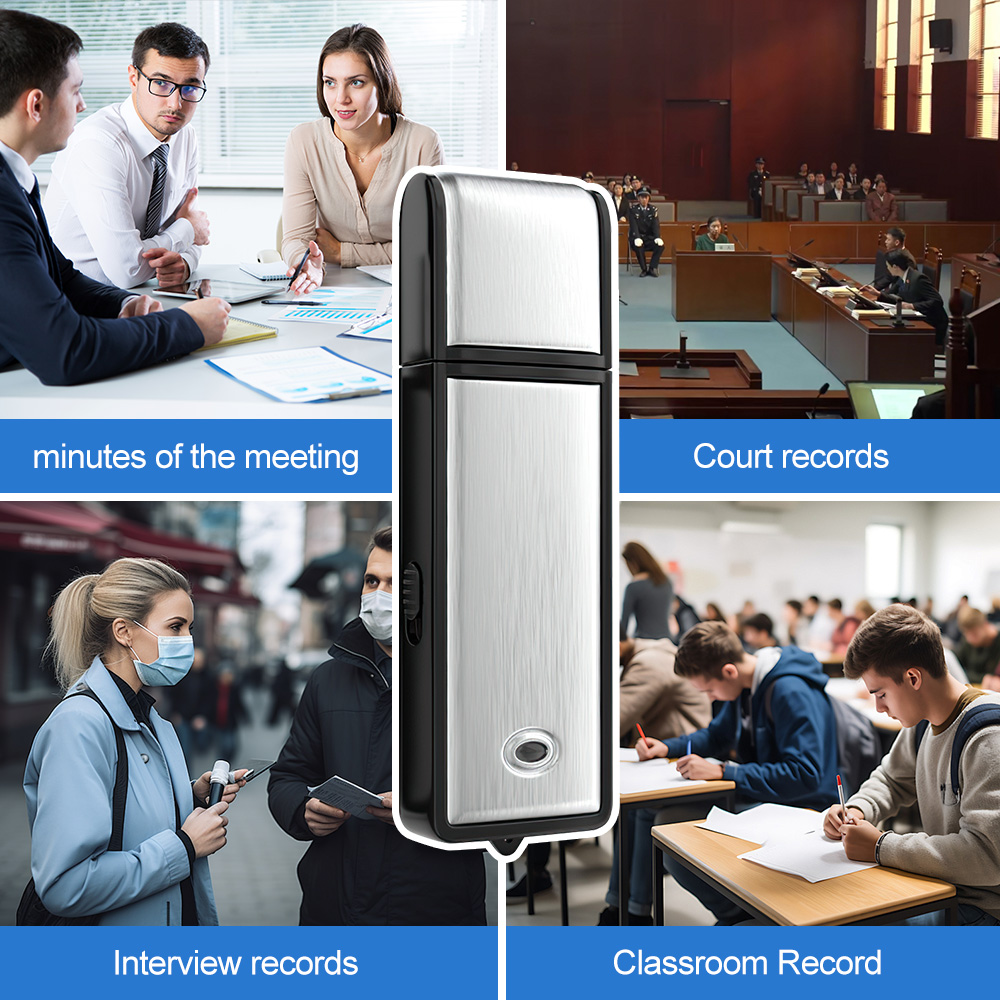 USB Voice Recorder Portable Digital Audio Sound Recording Device Noise Reduce Dictaphone 8GB/32GB USB Flash Driver