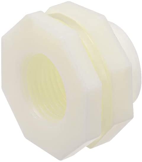 ABS Bulkhead Tank FittingS Adapter for Rain Bucket Aquariums Water Tanks Ponds G1/2 Female 6Pcs 20MM