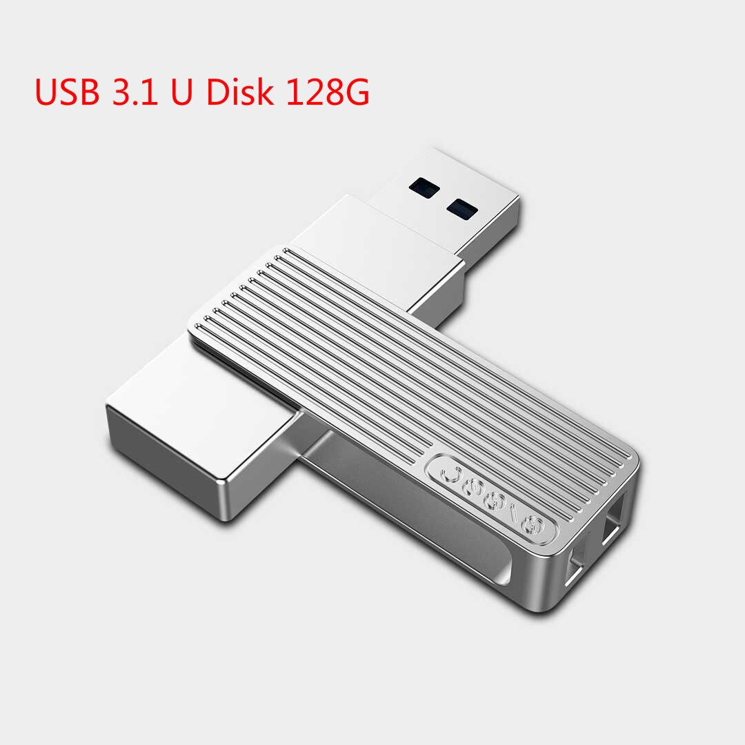 Xiaomi USB 3.1 U Disk OTG Metal Flash Pen Drive Memory Stick With MFi Lightning/Type-C Connector For iPhone 11 Pro/11/XS/X/8/7: USB type 128G
