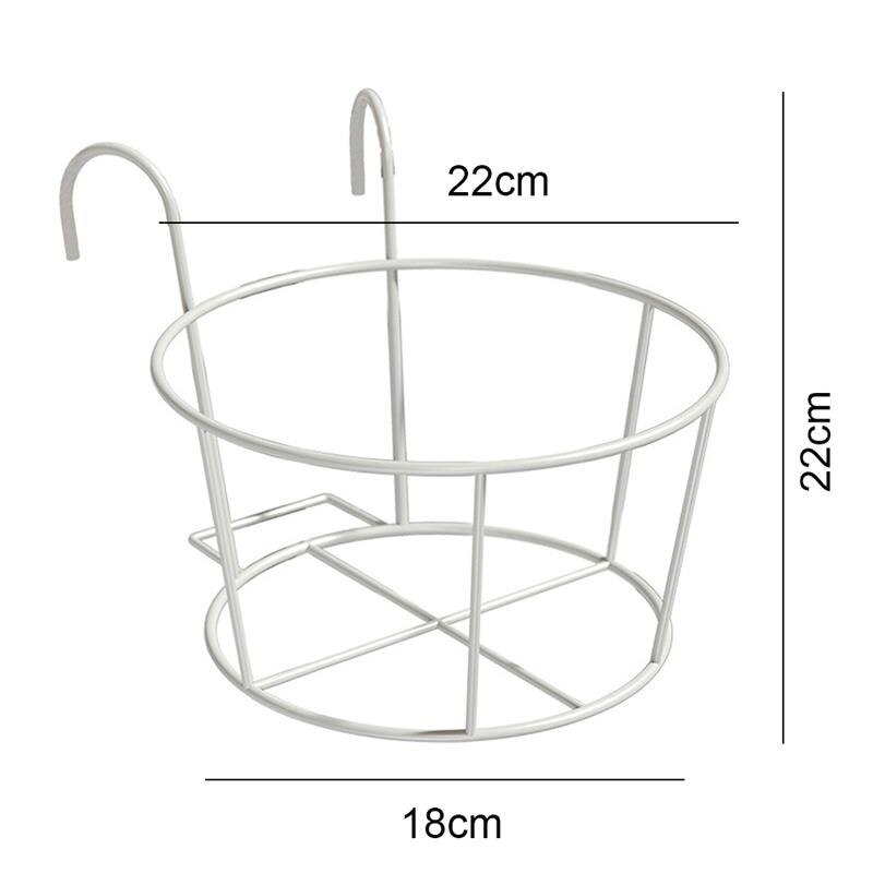 Ijzeren Bloempot Hanger Plant Bloem Balkon Tuin Bonsai Balkon Bloemenmand Ijzeren Rek Bloempot Houder Haak Beugel: I