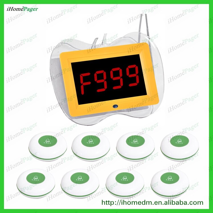 Modern restaurant equipment Receiver support MAX 500pcs call buttons guest paging system led display board