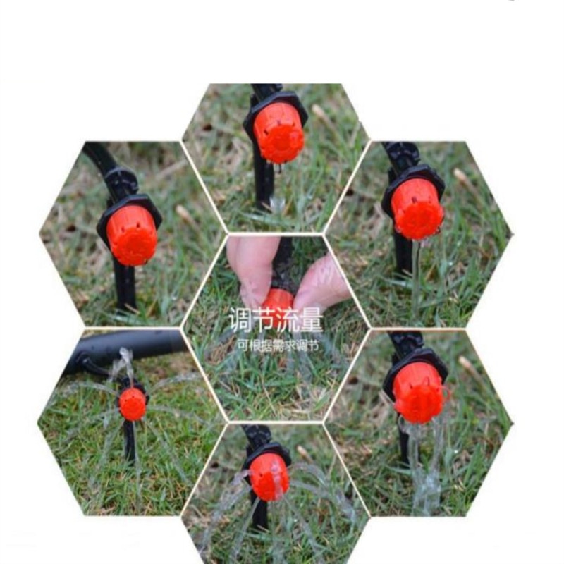 100pcs/set Sprinkler Garden Irrigation Micro Flow Dripper Drip Head Irrigation Sprinklers Adjustable Water Dripper Head
