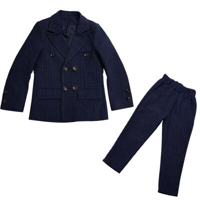 Trajes de para niños primavera otoño estilo niños ropa de boda 2 piezas conjuntos de trajes de azul: 3 años