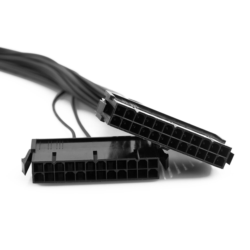 Adaptador con Cable de extensión macho a hembra, 30cm, fuente de alimentación hembra de 24 Pines, Cable de arranque de sincronización para computadora ATX Mining