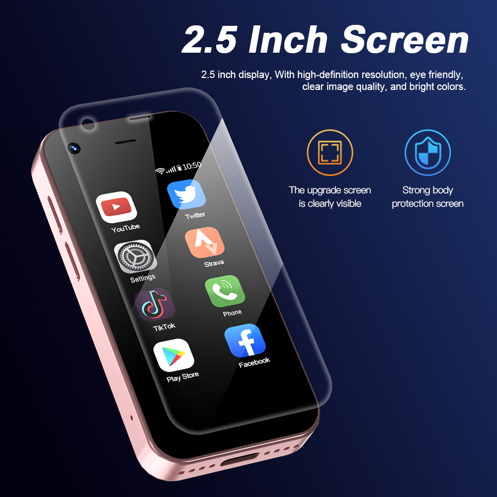 SERVO König5000 Mini-Smartphone 3G-Netzwerke Dual Nano SIM Android 9.0 System 16 GB Rom 2,5'' Bildschirm abspielen Geschäft Tasche Smartphones