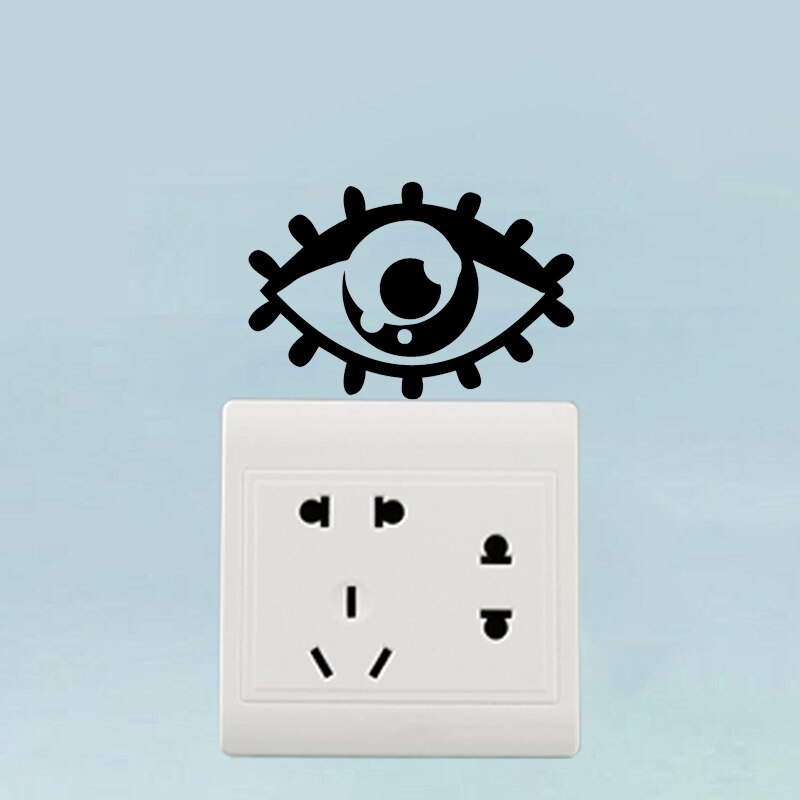 Eyeball Wall Switch Sticker Vinyl Decal Decor Cartoon Art Art Wall Decals for Kids room Decor #0645