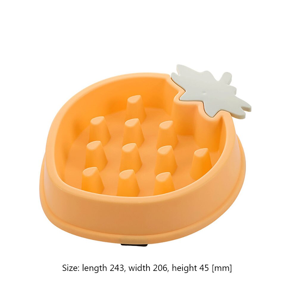 Training Slow Dispensing Feeding Pet Dog Food Bowls Slow Down Eating Feeder Pet Prevent Obesity Anti Gulping: Yellow