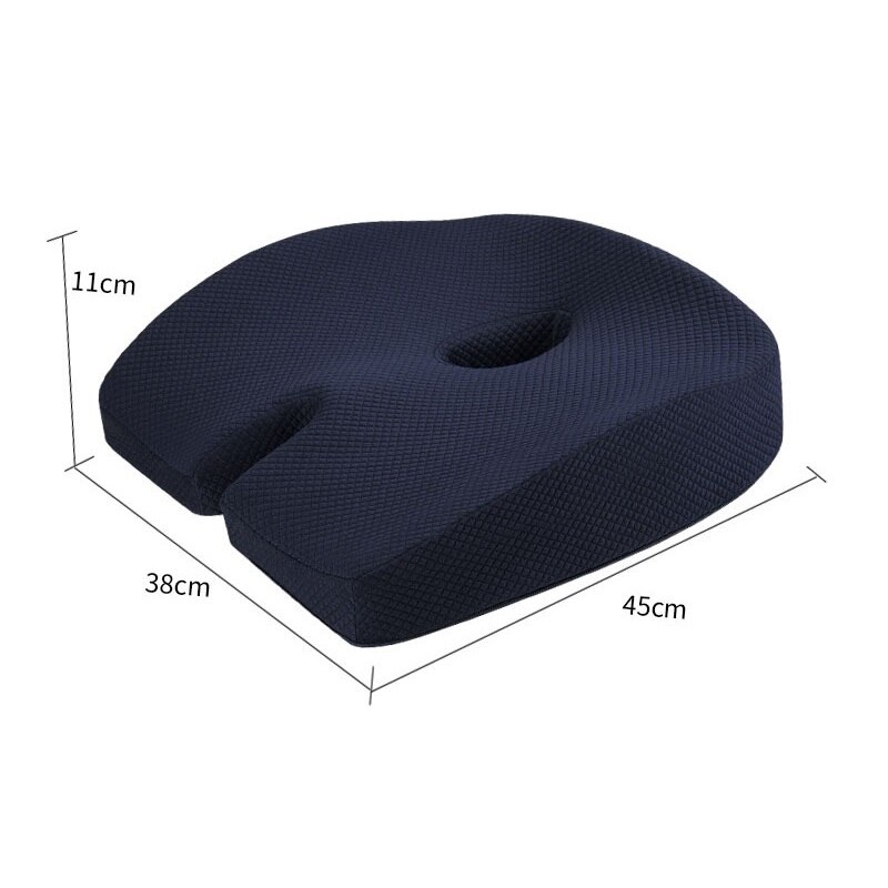 Cojín de ciática para asiento de coche, almohadilla ortopédica antideslizante para sentarse, alivio del dolor de hueso trasero, espuma hueca, cojín para elevar