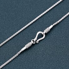 S925 collana in argento Sterling retrò tendenza corda di canapa tessitura donna argento tailandese personalità retrò corda catena collana gioielli