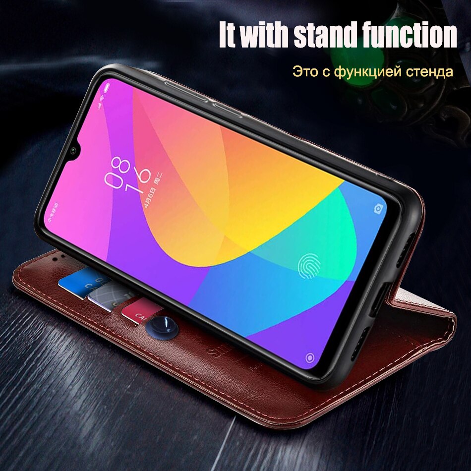 Coque de téléphone à rabat en cuir, étui en Silicone TPU pour Xiaomi Mi 9 SE Mi9SE