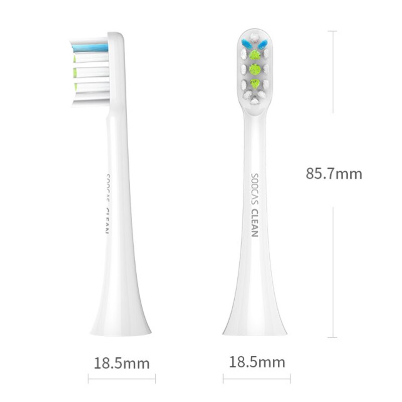 SOOCAS-Cabezal de cepillo de dientes de repuesto, 2 piezas, Original, para SOOCAS / SOOCARE X3 Mi Home APP, Control, Bluetooth