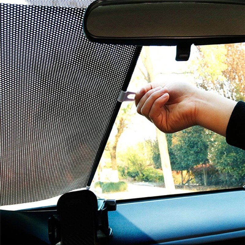 Auto Zonnescherm Window Zonnescherm Auto Intrekbare Zon Blok Rolgordijn Pvc Gordijn Auto Zonneklep Voorruit Zon Schaduw