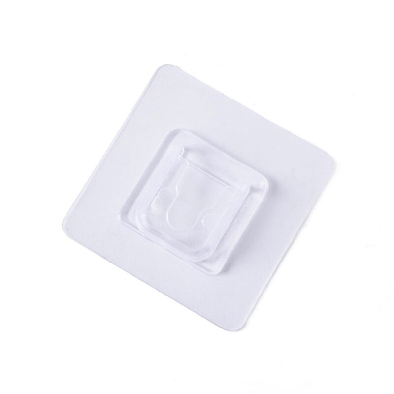 10Pcs Glue Hooks Plastic Adhesive Hook Wall Sticky Mount Hanger Rack Double-sided Paster Waterproof Hook Kitchen Bathroom Hook