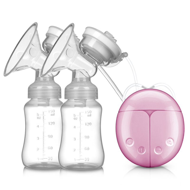 Doppel Bilateralen Elektrische Brust Pumpe Melker Saug Große Automatische Massage Postpartale Milch Hersteller Bebes Accesorios: Rosa