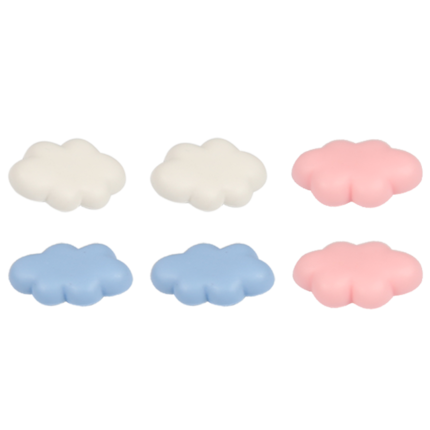 Pizarra magnética con forma de corazón/nube, adhesivo decorativo ABS, imán para nevera: Colorful cloud