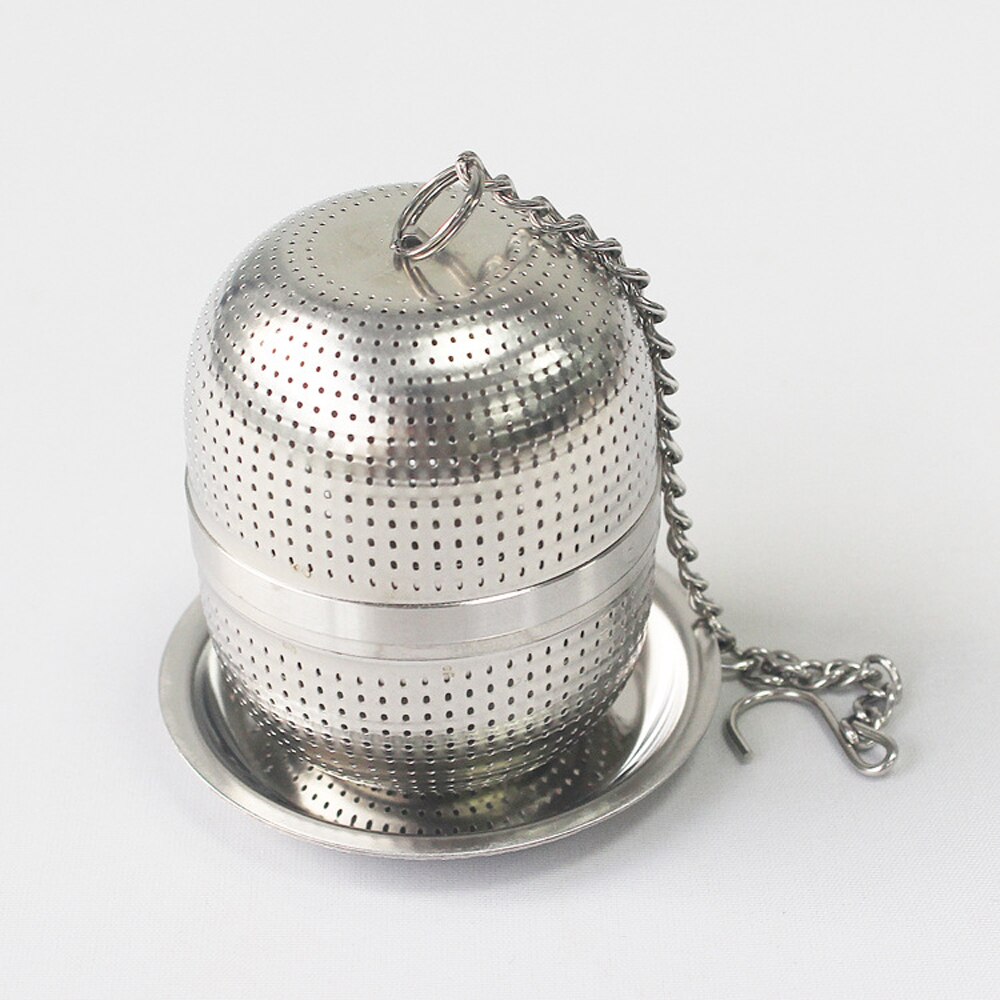 Theezeefje Thee Zetgroep Rvs Cup Fijne Thee Infuser Zeef Ball Grappige Thee Bal Permanente Filter Theezeefje: Small And Plate 