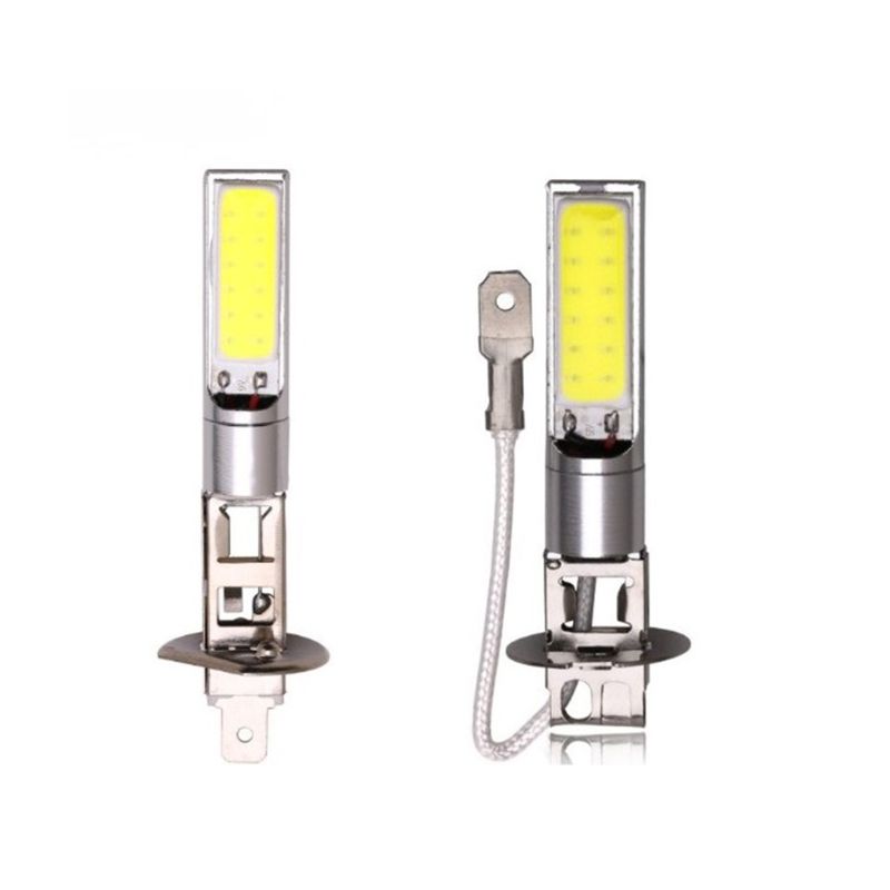 H1/H3 Led Mistlampen Koplamp Wit 6000K Cob Led Koplamp Hi/Lo Beam Lampen Driving lampen Universele