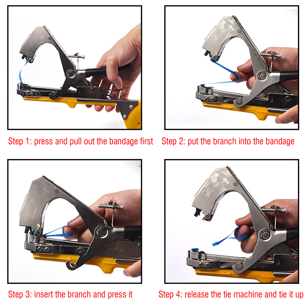 Plant Tying Machine Garden Plant Tapetool Tapener Branch Hand Tying Binding Machine Minced Vegetable Tapener Garden Tool