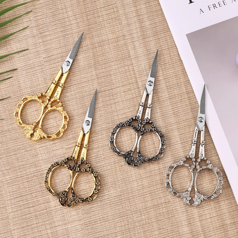 Retro klassieke kleermakersschaar, handwerkschaar, huishoudschaar, kleermakersschaar, stofschaar, naaischaar, stofschaar, naaigaren, duurzame roestvrijstalen schaar