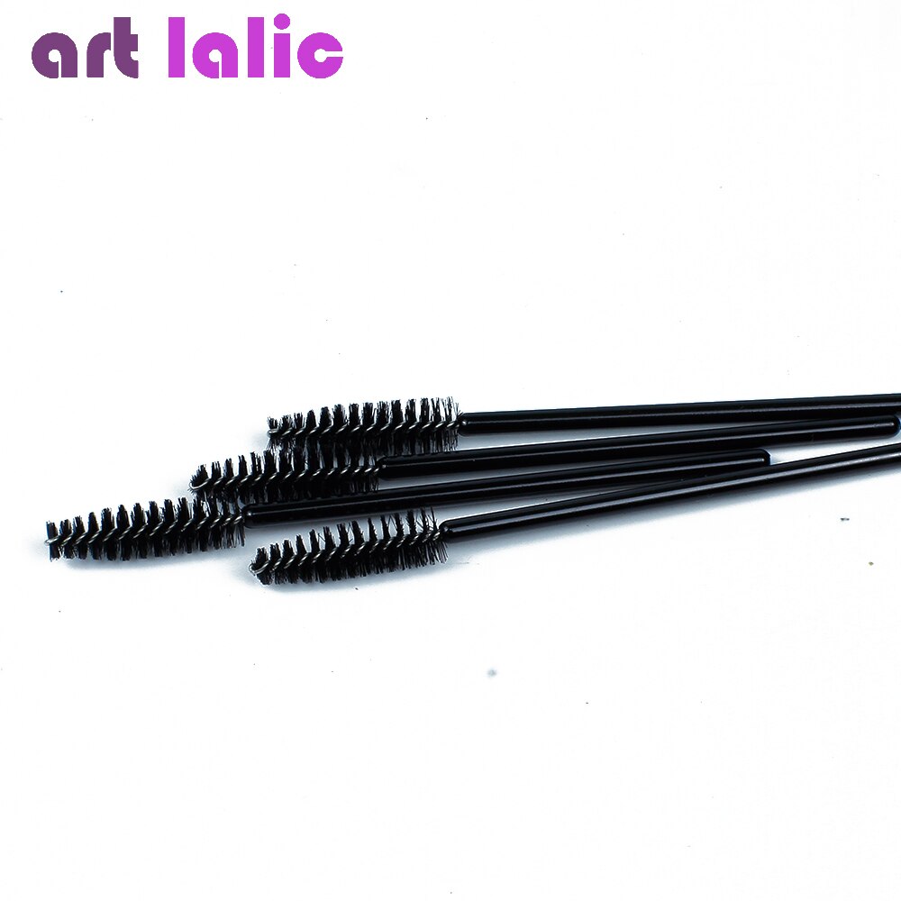 Artlalic 50 stk/pose pink farve engangs øjenvippeforlængelse børste mascara wands applikator makeup kosmetisk værktøj