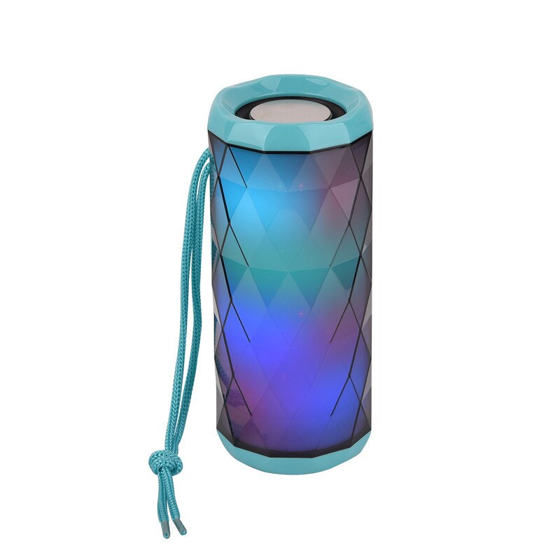 Portable Bluetooth Speaker Tg167 Bas Kleur Cool Polygonal Waterdichte Draadloze Speaker, High-Definition Ruisonderdrukking,: Light blue