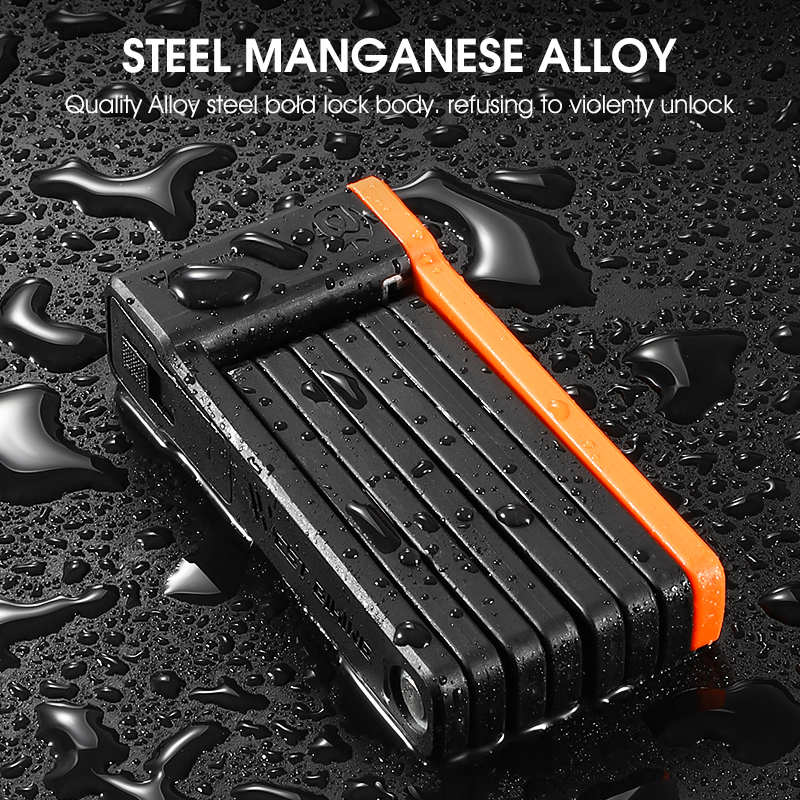 WEST BIKING-candado plegable para bicicleta de montaña, candado antirrobo de seguridad para carretera, candado de cadena para bicicleta eléctrica, accesorios para bicicleta