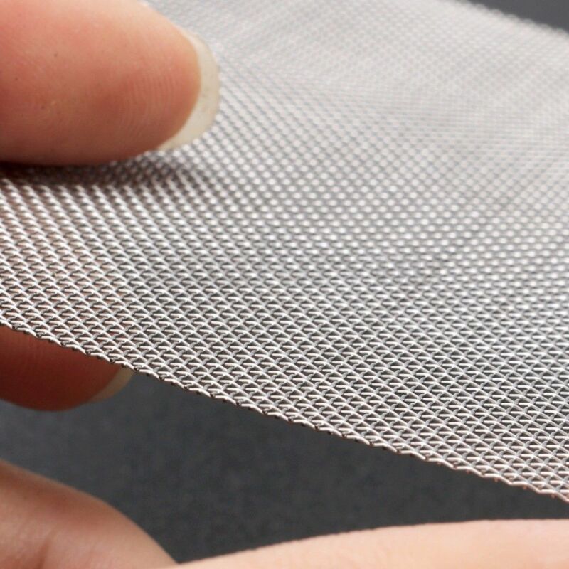 1 stykke  av 10 x 10cm 30 mesh maskefilter i mesh i rustfritt stål, metall foran, reparasjon av fastmasket filter, vevd sileskilt