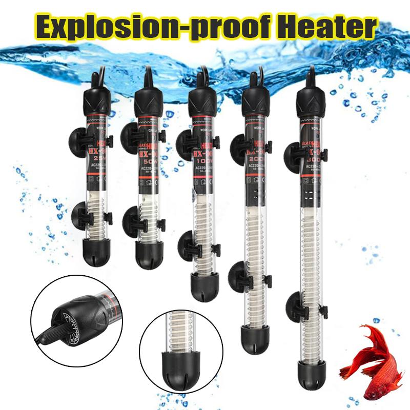220-240V Automatic Water Heater Aquarium Submersible Fish Tank Constant Temperature Heating Rod 25W/50W/100W/200W/300W EU Plug