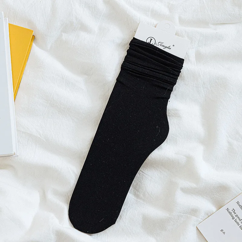 Women Ruffled Edge Bing Bing Socks Summer Ultra-thin Absorb Sweat Prevent Odor Soft Ice Velvet Harajuku Stretch Elasticity Socks: Tamanho Único / Marrom