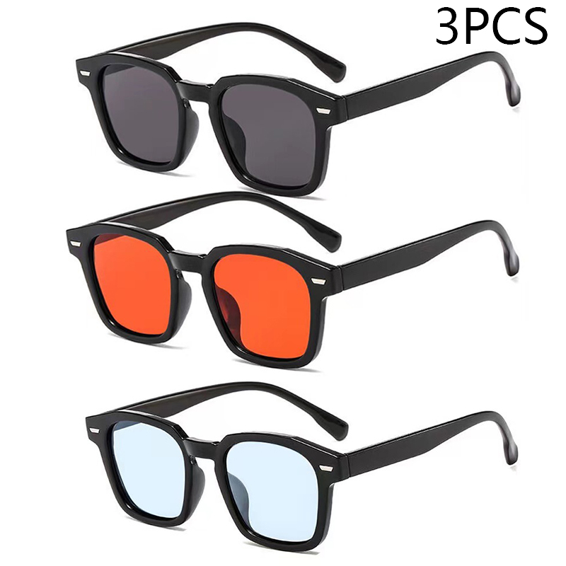 Unisex Rectangle Vintage Sunglasses Retro Sun Glasses Female Lady Eyeglass Cat Eye Casual Goggles UV400: Orange