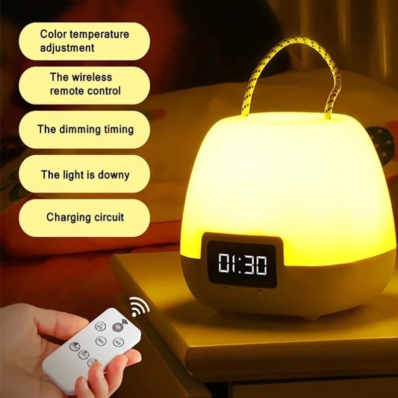 Lazykids-lâmpada led noturna com controle remoto, portátil, iluminação para o quarto, presente para crianças