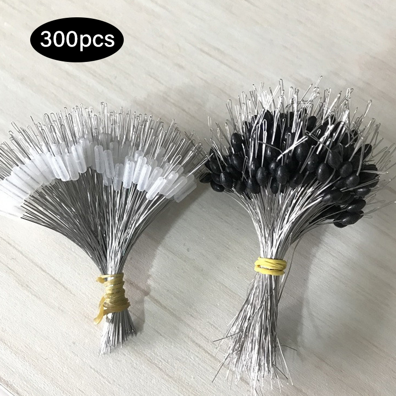300 stk/pakk flyte gummistopper fiske bobber kork flyte sylindrisk rom bønne fiskeline tilbehør s/m /l 3 str.
