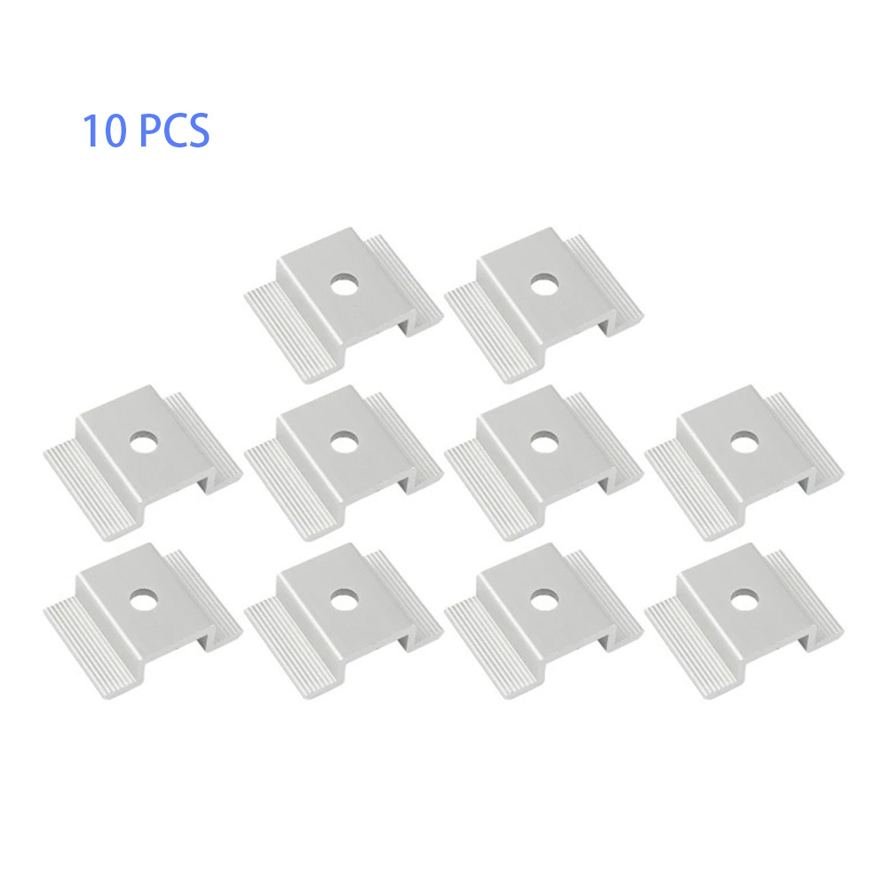 Solarpanel-Mittelklemmen, Photovoltaik-Tafel-Halterung, PV-Tafel, Mittelklemme, Aluminium-Solarklemmen für festes 35–50 mm gerahmtes Solarpanel: Grün