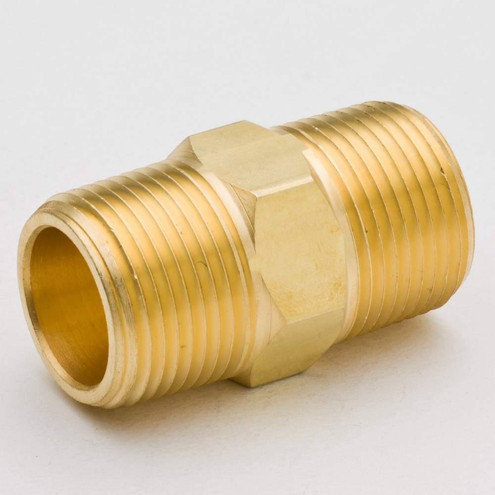 2 uds NPT rosca macho 1/8 "1/4" 3/8 "1/2" accesorios de tubería de latón Junta hexagonal recta (modelo: 3325)