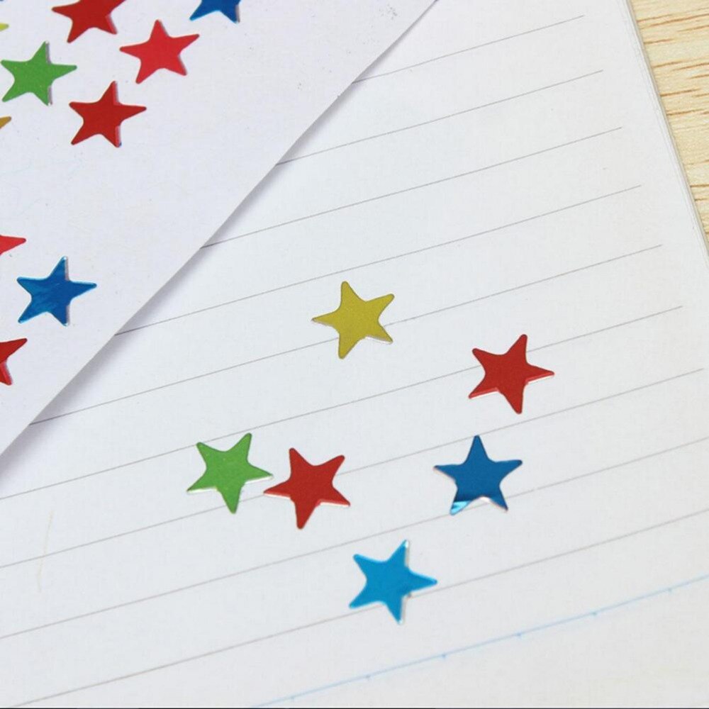 10 Sheets/880Pcs Star Vorm Stickers Etiketten Voor School Kinderen Leuke Leraar Beloning Sticker Kid Hand Body sticker Speelgoed