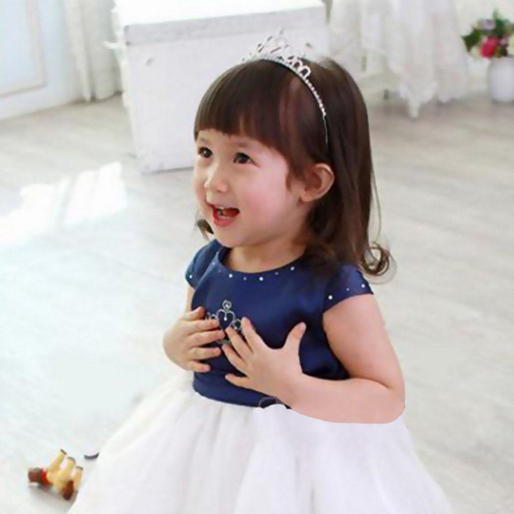 Diadema de corona de flores para niña, Tiara para graduación, tamaño infantil, diadema de princesa para bebé, accesorios para el cabello para niña