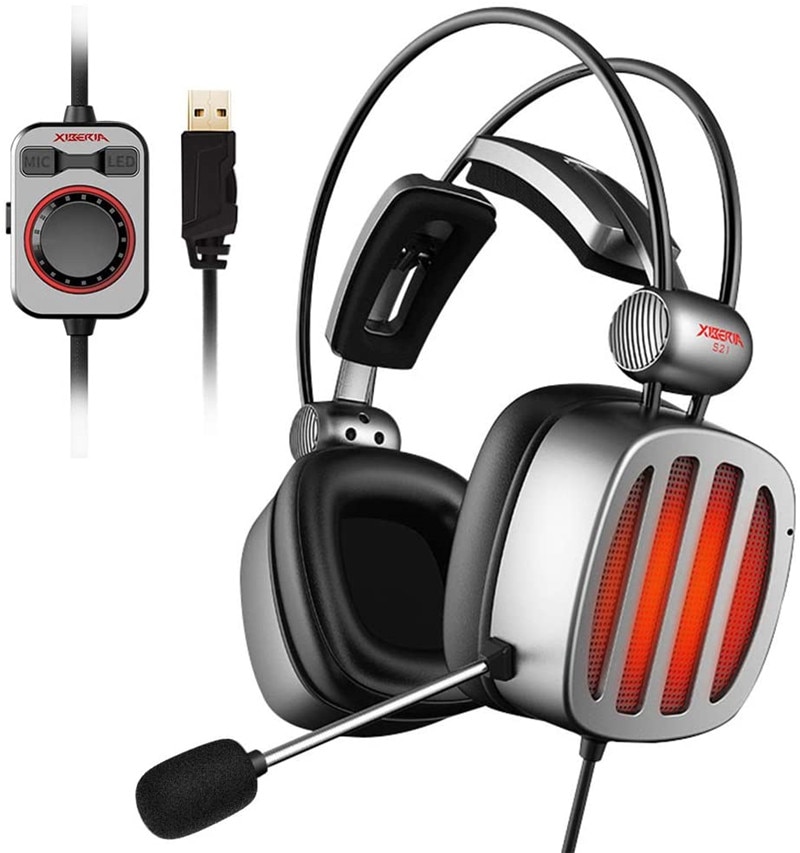 Unitop Xiberia S21 3.5Mm Gaming Hoofdtelefoon Muziek Headset Voor Pc PS4 Xbox Een Game Bass Stereo Oortelefoon Met Microfoon