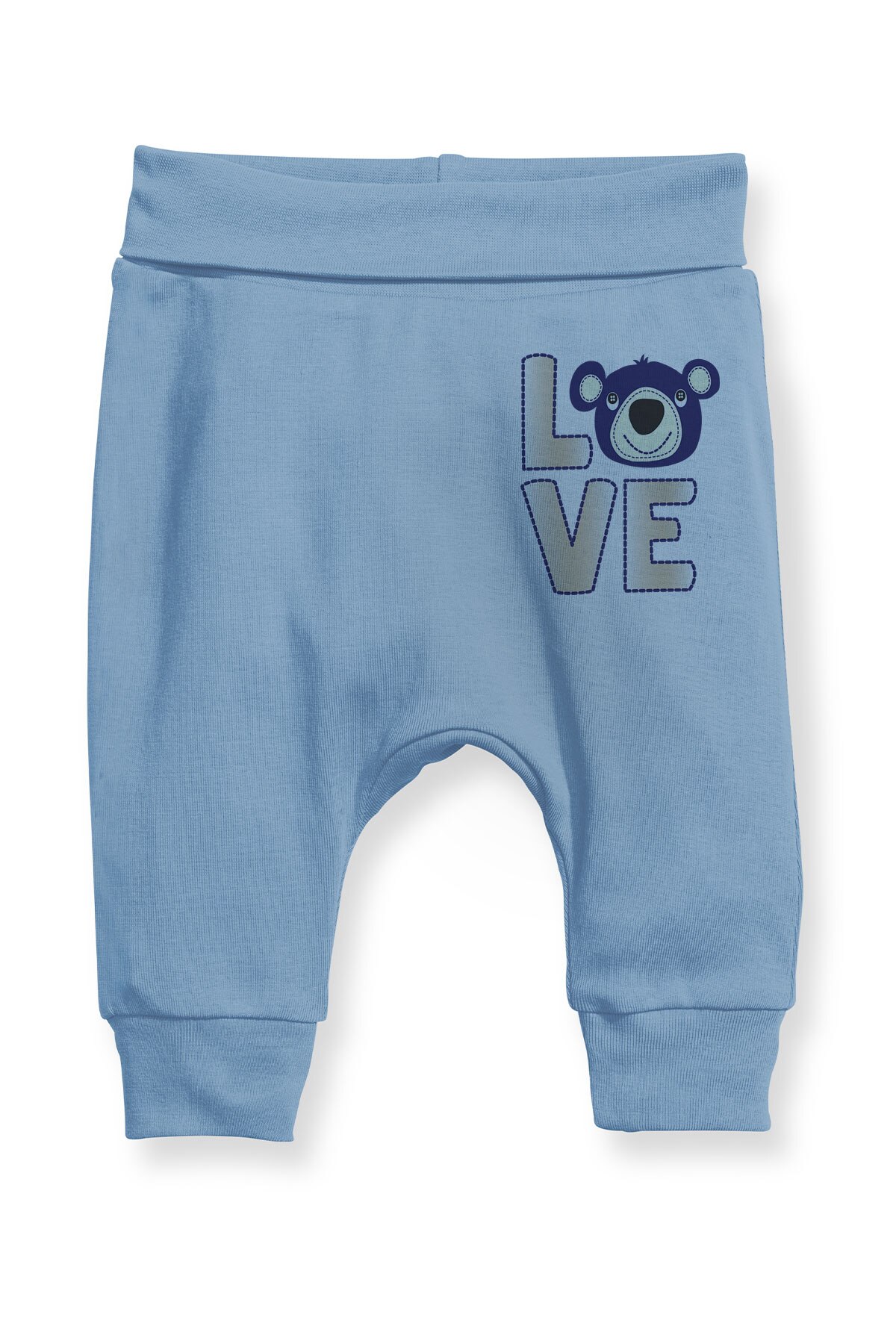 Angemiel baby love bear baby boy harem broek pantalon blauw